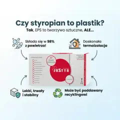Czy styropian to plastik? Tak, EPS to tworzywo sztuczne, ale ten produkt jest lekki, trwały, stabilny i nadaje się do recyklingu.
