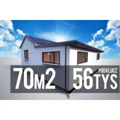 Nowy dom 70m2 pod klucz za 56 tysięcy. Marzenie o własnym M staje się realne!