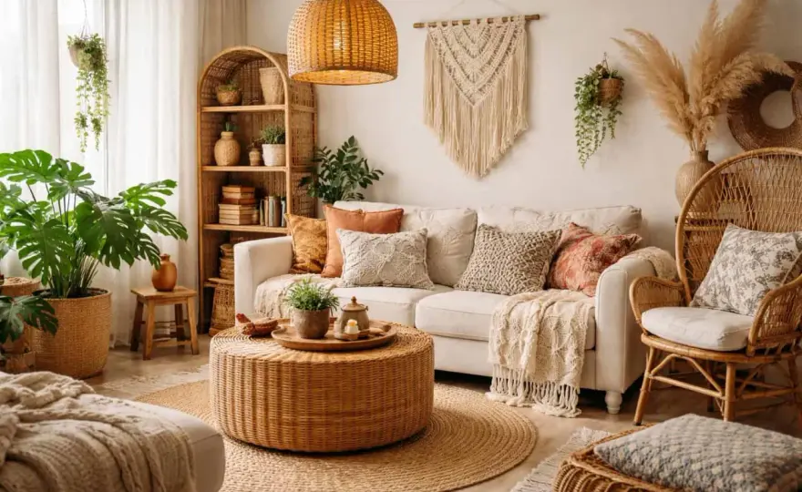 Boho we wnętrzach - jak uniknąć chaosu i stworzyć styl?